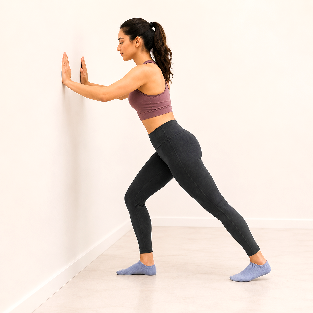 Wall calf stretch
